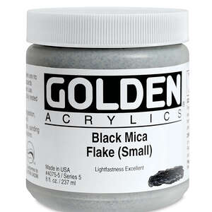 Golden Akrilik 237 Ml S5 Black Mica Flake (Small) - Thumbnail