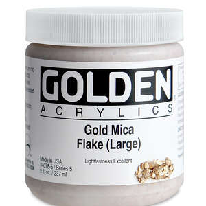 Golden Akrilik 237 Ml S5 Gold Mica Flake (Large) - Thumbnail