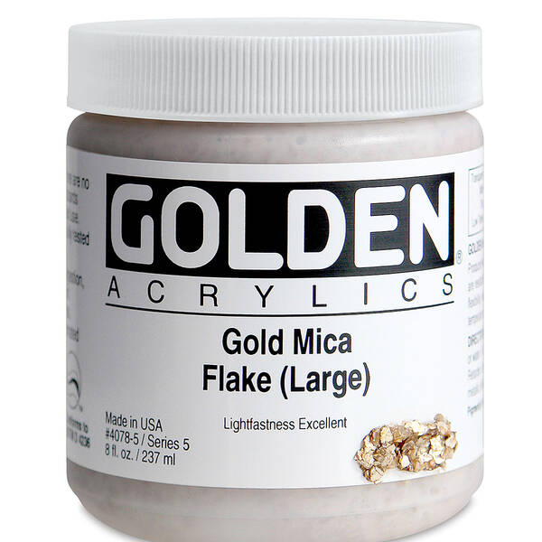 Golden Akrilik 237 Ml S5 Gold Mica Flake (Large)