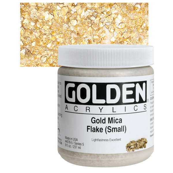 Golden Akrilik 237 Ml S5 Gold Mica Flake (Small)