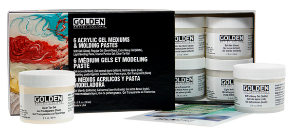 Golden Akrilik Gel Mediums & Molding Pastes Set 6'lı - 1