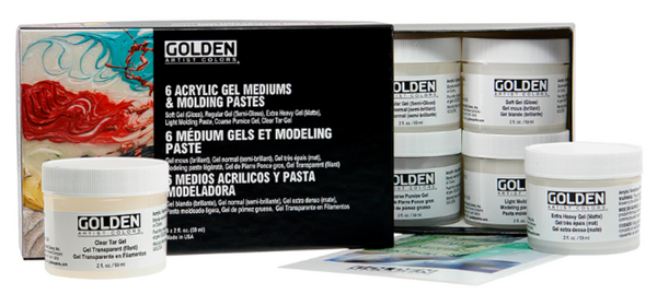 Golden Akrilik Gel Mediums & Molding Pastes Set 6'lı