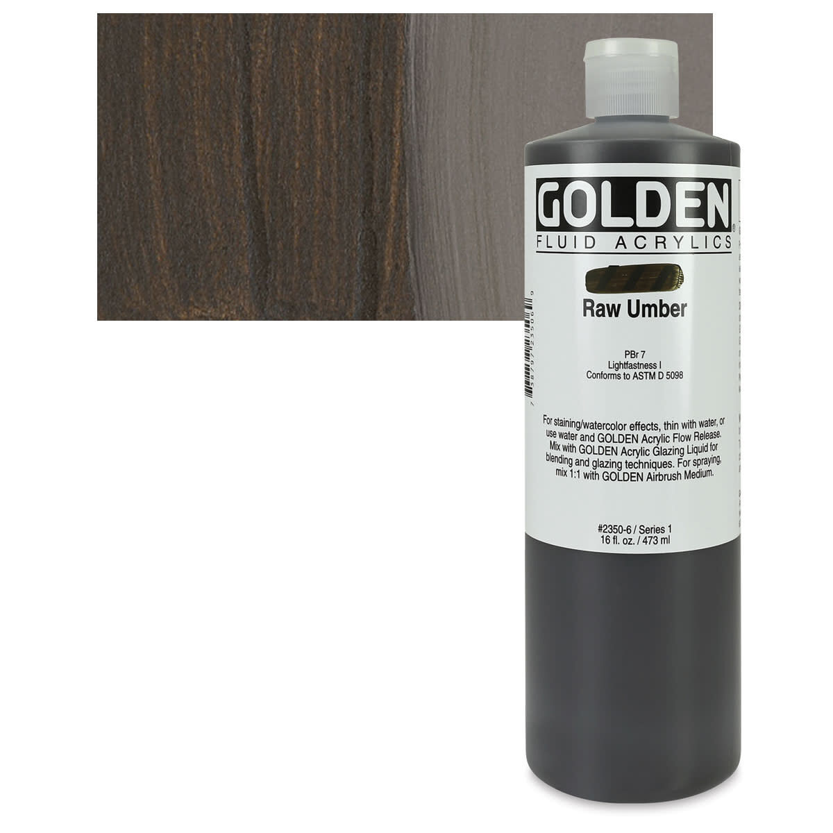 GOLDEN FLUID ACRYLIC 473 ML SERİ 1 RAW UMBER