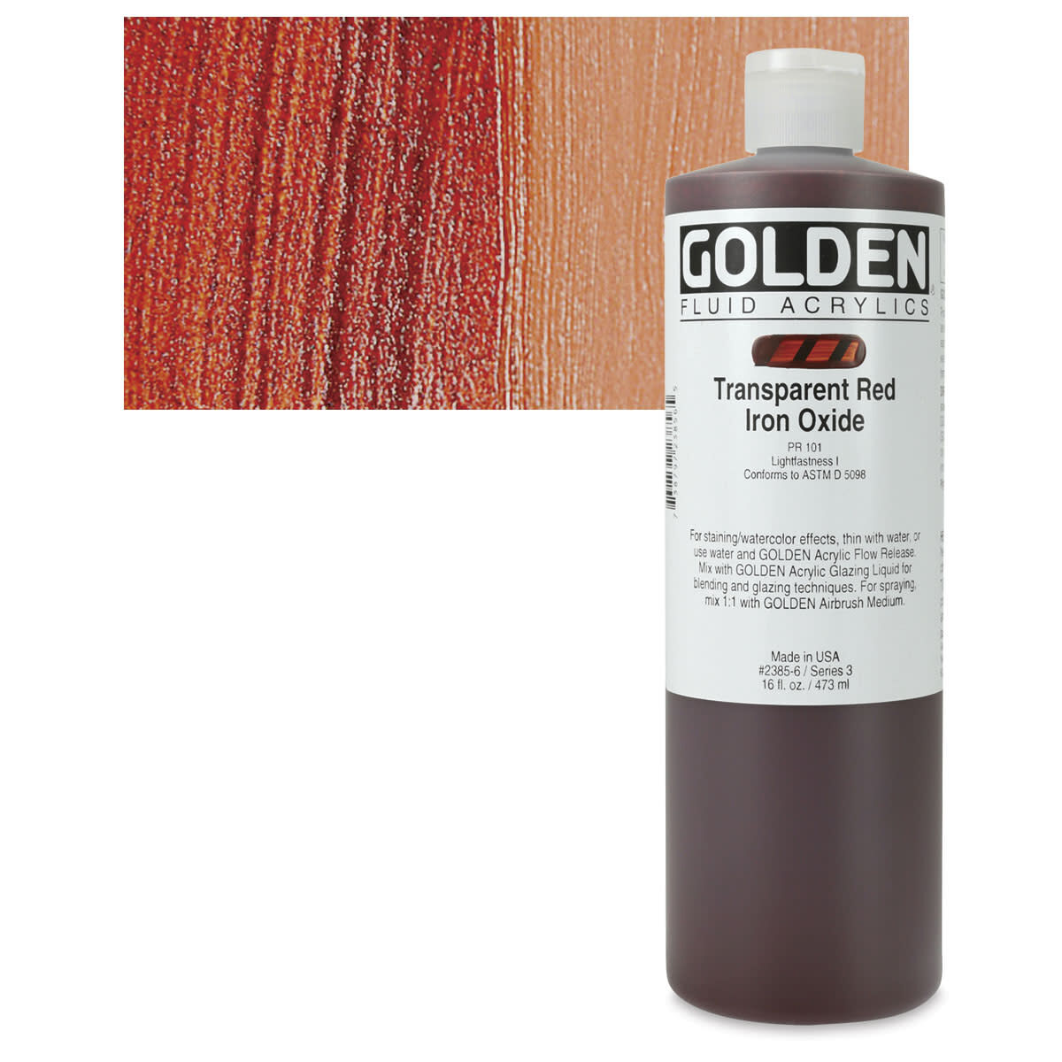 GOLDEN FLUID ACRYLIC 473 ML SERİ 3 TRANSPARENT RED IRON OXIDE