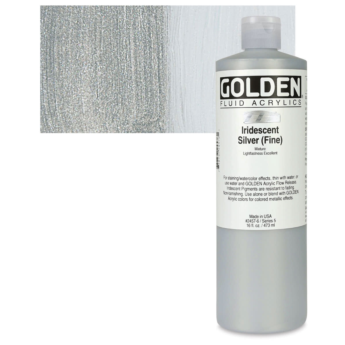 GOLDEN FLUID ACRYLIC 473 ML SERİ 5  IRDESCENT SILVER 
