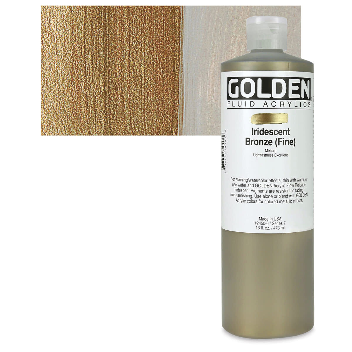 GOLDEN FLUID ACRYLIC 473 ML SERİ 7 IRIDESCENT BRONZE 