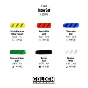 Golden Fluid Intro Set 6x30Ml Akrilik Boya Seti - 4