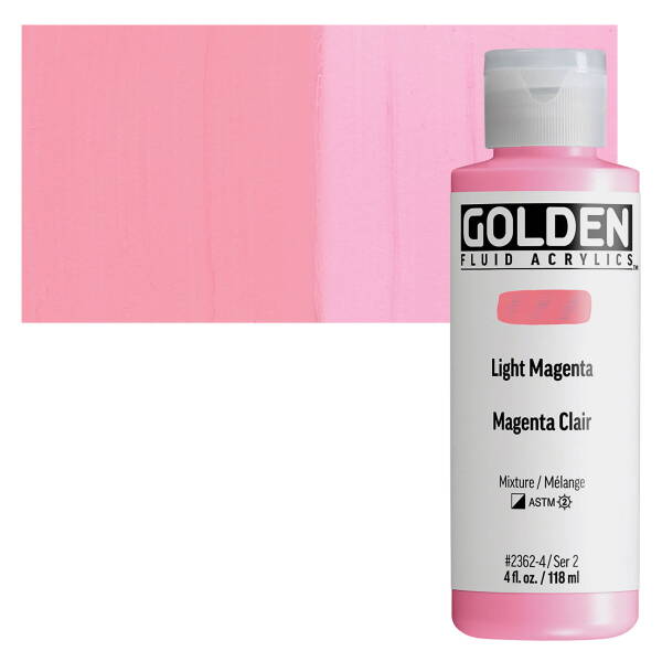 Golden Fluid Akrilik Boya 118 Ml Seri 2 Light Magenta - 1