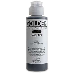 Golden Fluid Akrilik Boya 118 Ml Seri 1 Bone Black - Thumbnail