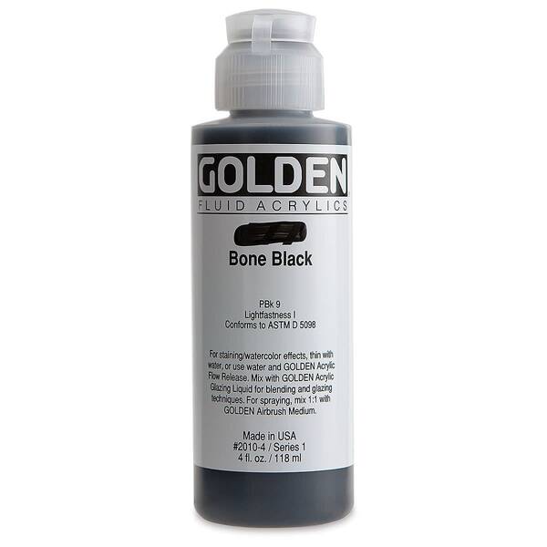 Golden Fluid Akrilik Boya 118 Ml Seri 1 Bone Black