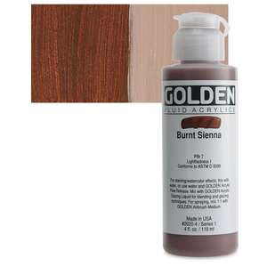 Golden Fluid Akrilik Boya 118 Ml Seri 1 Burnt Sienna - 1