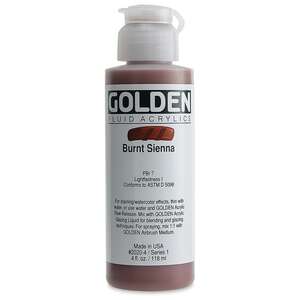 Golden Fluid Akrilik Boya 118 Ml Seri 1 Burnt Sienna - 3