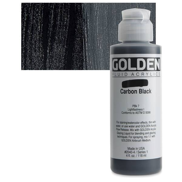 Golden Fluid Akrilik Boya 118 Ml Seri 1 Carbon Black