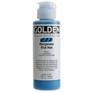 Golden Fluid Akrilik Boya 118 Ml Seri 1 Manganese Blue Hue - 3