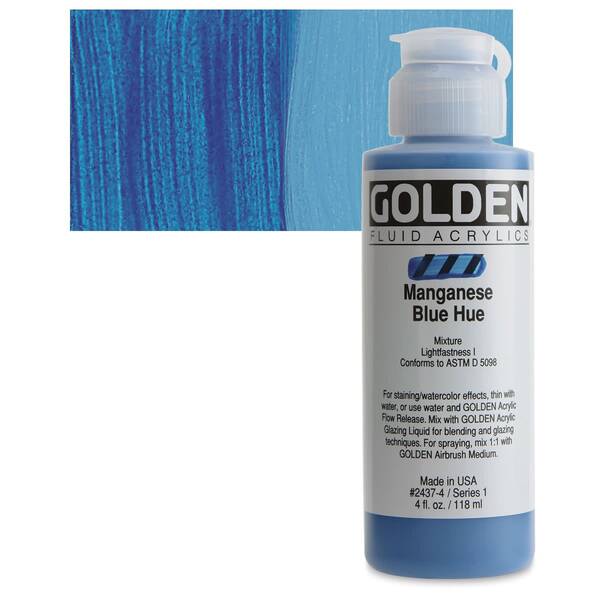 Golden Fluid Akrilik Boya 118 Ml Seri 1 Manganese Blue Hue