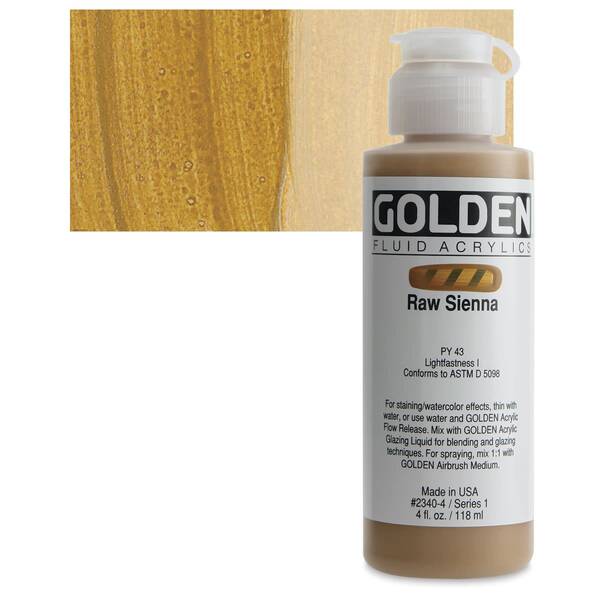 Golden Fluid Akrilik Boya 118 Ml Seri 1 Raw Sienna - 1