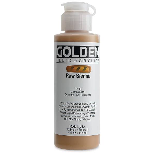 Golden Fluid Akrilik Boya 118 Ml Seri 1 Raw Sienna - 3