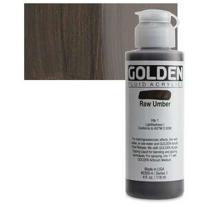 Golden Fluid Akrilik Boya 118 Ml Seri 1 Raw Umber - 1