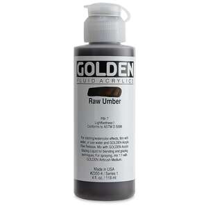 Golden Fluid Akrilik Boya 118 Ml Seri 1 Raw Umber - 3