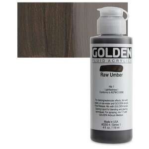 Golden - Golden Fluid Akrilik Boya 118 Ml Seri 1 Raw Umber