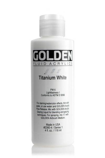 Golden Fluid Akrilik Boya 118 Ml Seri 1 Titanium White - 1