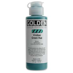 Golden Fluid Akrilik Boya 118 Ml Seri 1 Viridian Green Hue - 3