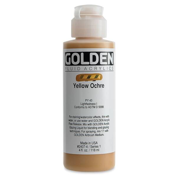 Golden Fluid Akrilik Boya 118 Ml Seri 1 Yellow Ochre - 3