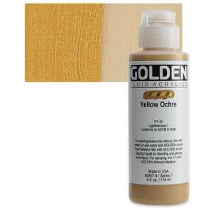 Golden - Golden Fluid Akrilik Boya 118 Ml Seri 1 Yellow Ochre