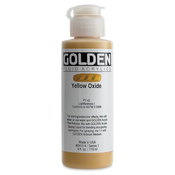 Golden Fluid Akrilik Boya 118 Ml Seri 1 Yellow Oxide - 3