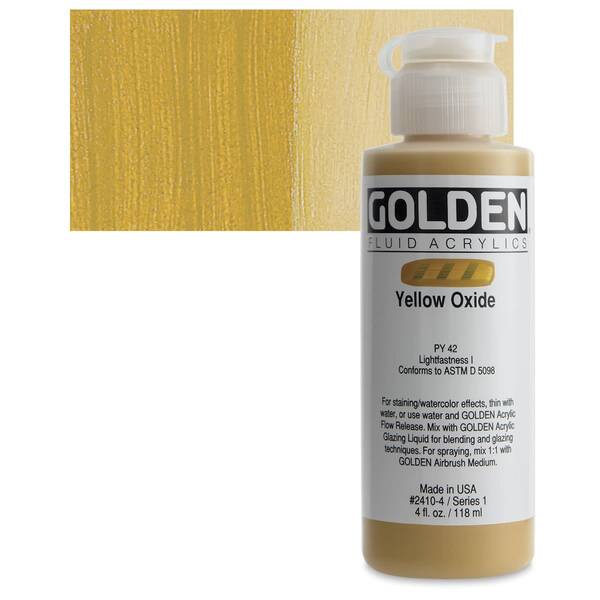 Golden Fluid Akrilik Boya 118 Ml Seri 1 Yellow Oxide