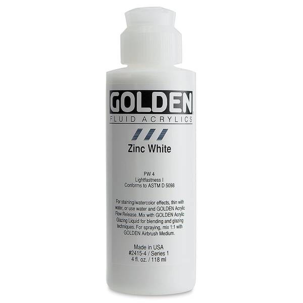 Golden Fluid Akrilik Boya 118 Ml Seri 1 Zinc White - 3