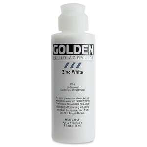 Golden Fluid Akrilik Boya 118 Ml Seri 1 Zinc White - Thumbnail