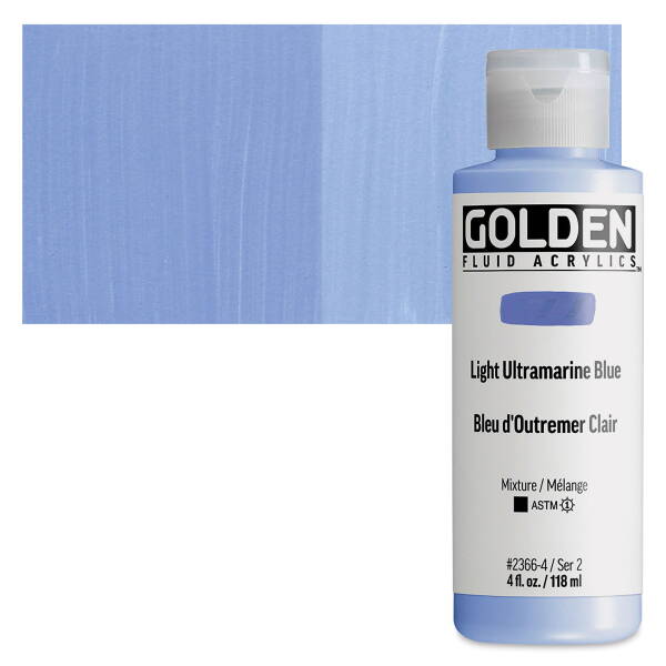 Golden Fluid Akrilik Boya 118 Ml Seri 2 Light Ultramarine Blue - 1