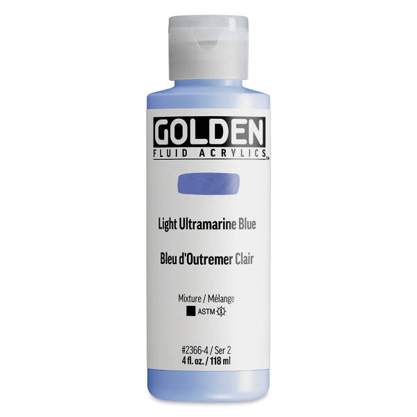 Golden Fluid Akrilik Boya 118 Ml Seri 2 Light Ultramarine Blue - 3