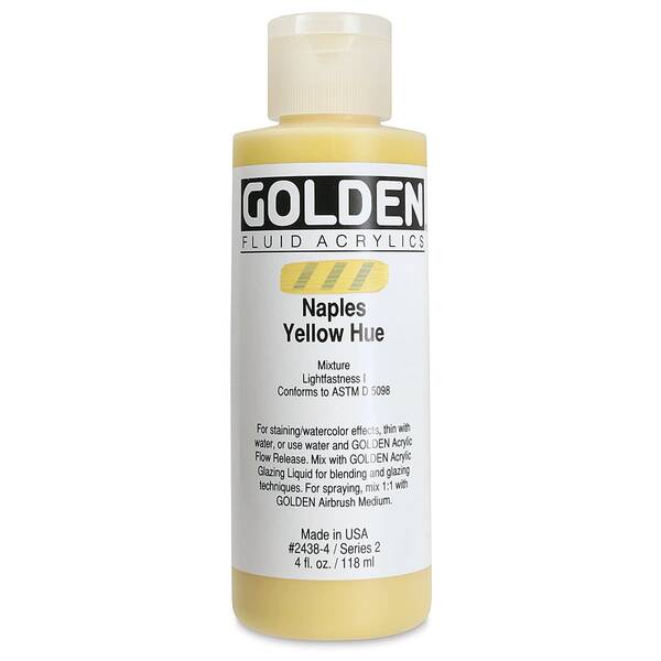 Golden Fluid Akrilik Boya 118 Ml Seri 2 Naples Yellow Hue - 3