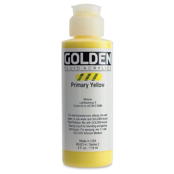 Golden Fluid Akrilik Boya 118 Ml Seri 2 Primary Yellow - 3