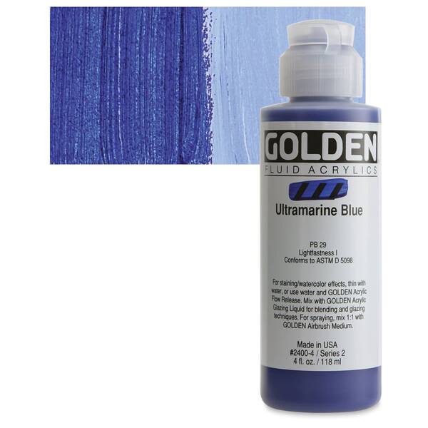 Golden Fluid Akrilik Boya 118 Ml Seri 2 Ultramarine Blue - 1