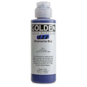 Golden Fluid Akrilik Boya 118 Ml Seri 2 Ultramarine Blue - 3