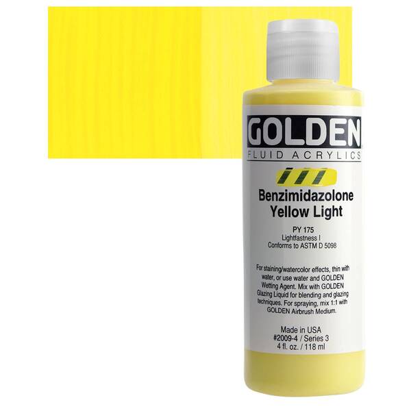 Golden Fluid Akrilik Boya 118 Ml Seri 3 Benzimidazolone Yellow Light - 1