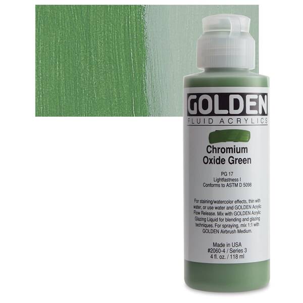 Golden Fluid Akrilik Boya 118 Ml Seri 3 Chromium Oxide Green - 1