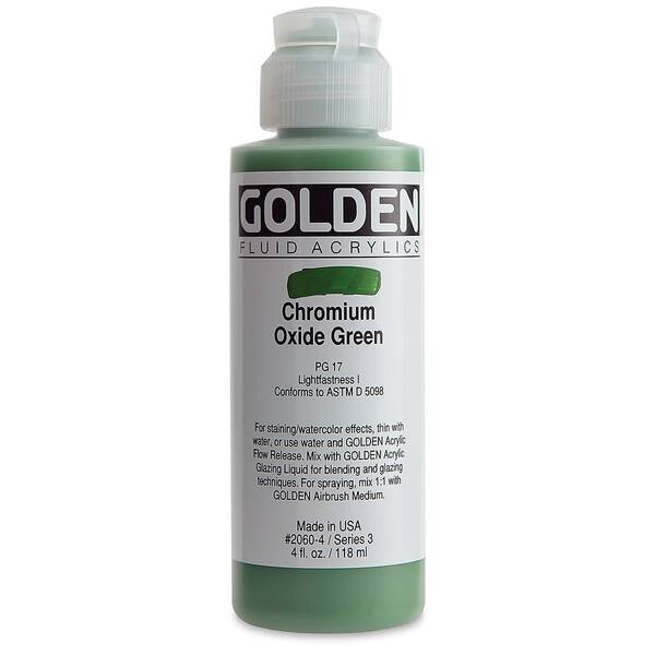 Golden Fluid Akrilik Boya 118 Ml Seri 3 Chromium Oxide Green - 6