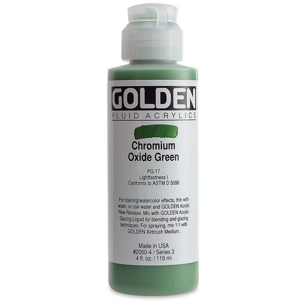 Golden Fluid Akrilik Boya 118 Ml Seri 3 Chromium Oxide Green