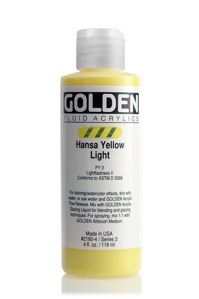 Golden Fluid Akrilik Boya 118 Ml Seri 3 Hansa Yellow Light - 1