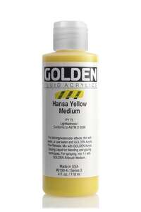 Golden - Golden Fluid Akrilik Boya 118 Ml Seri 3 Hansa Yellow Medium