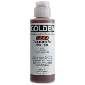 Golden Fluid Akrilik Boya 118 Ml Seri 3 Transparent Red Iron Oxide - 3