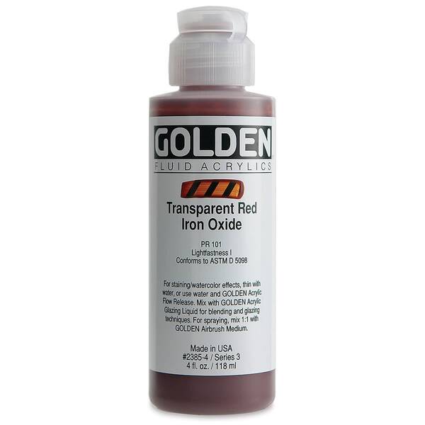 Golden Fluid Akrilik Boya 118 Ml Seri 3 Transparent Red Iron Oxide