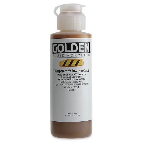 Golden Fluid Akrilik Boya 118 Ml Seri 3 Transparent Yellow Iron Oxide - 3