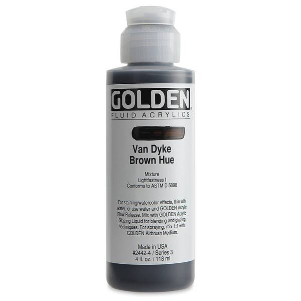 Golden Fluid Akrilik Boya 118 Ml Seri 3 Van Dyke Brown - 3