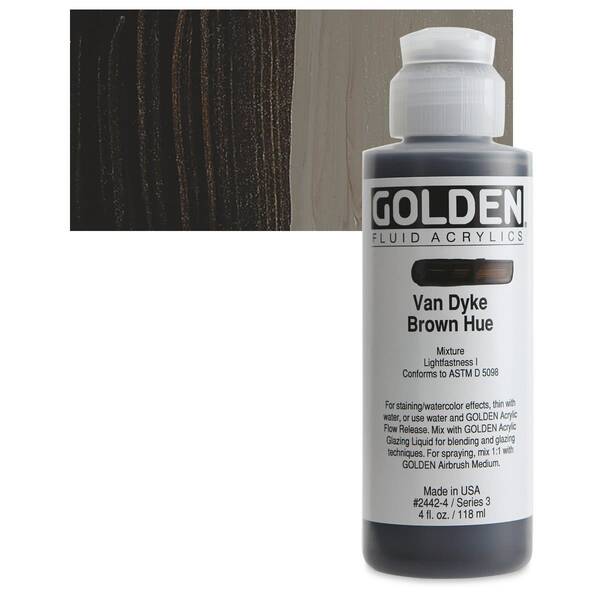 Golden Fluid Akrilik Boya 118 Ml Seri 3 Van Dyke Brown