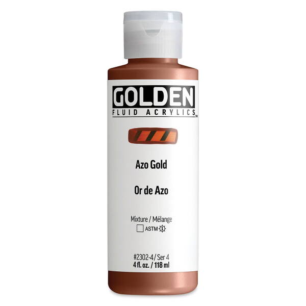 Golden Fluid Akrilik Boya 118 Ml Seri 4 Azo Gold - 3